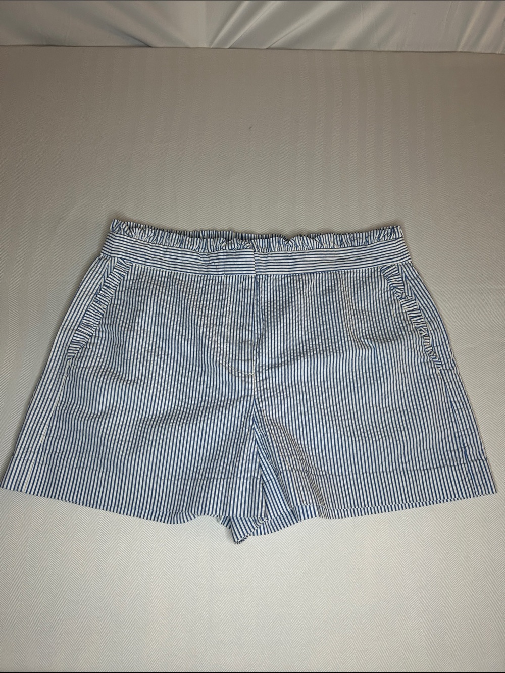 J. Crew Women’s Seersucker Ruffle Shorts